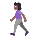 Woman Walking Flat Medium Dark icon