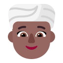 Woman Wearing Turban Flat Medium Dark icon