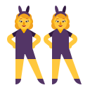 Woman With Bunny Ears Flat icon
