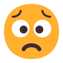 Worried Face Flat icon