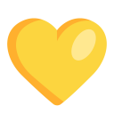 Yellow-Heart-Flat icon