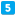 Keycap 5 Flat icon