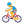 Man Biking Flat Default icon