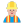 Man Construction Worker Flat Medium Light icon