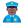 Man Police Officer Flat Medium Dark icon