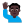 Man Raising Hand Flat Dark icon