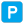 P Button Flat icon