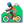 Person Mountain Biking Flat Dark icon