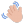 Waving Hand Flat Medium Light icon