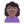 Woman Frowning Flat Medium Dark icon