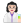 Woman Scientist Flat Light icon