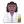 Woman Scientist Flat Medium Dark icon
