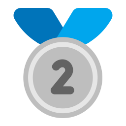 Nd Place Medal Flat icon