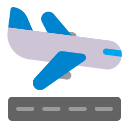 Airplane Arrival Flat icon