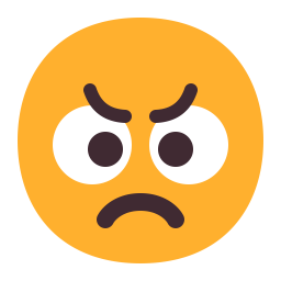 Angry Face Flat icon