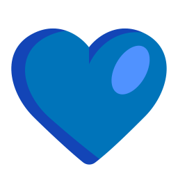 Blue Heart Flat icon