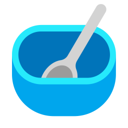 Bowl With Spoon Flat icon