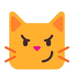 Cat With Wry Smile Flat icon
