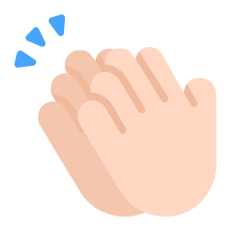 Clapping Hands Flat Light icon