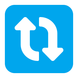 Clockwise Vertical Arrows Flat icon