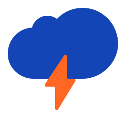 Cloud With Lightning Flat icon