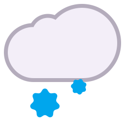 Cloud With Snow Flat icon
