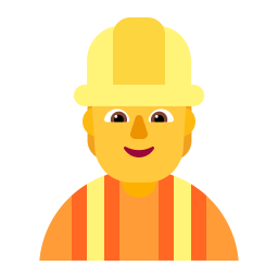 Construction Worker Flat Default icon