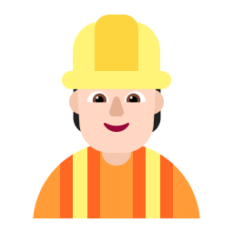 Construction Worker Flat Light icon