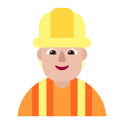 Construction Worker Flat Medium Light icon