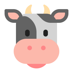 Cow Face Flat icon