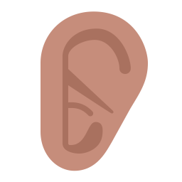 Ear Flat Medium icon