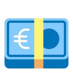 Euro Banknote Flat icon