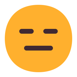 Expressionless Face Flat icon