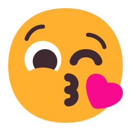 Face Blowing A Kiss Flat icon
