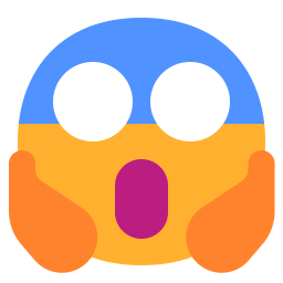 Face Screaming In Fear Flat icon