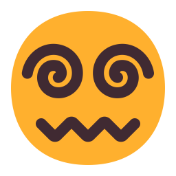 Face With Spiral Eyes Flat icon