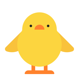 Front Facing Baby Chick Flat icon