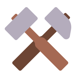 Hammer And Pick Flat icon
