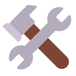 Hammer And Wrench Flat icon