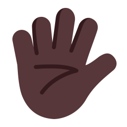Hand With Fingers Splayed Flat Dark icon