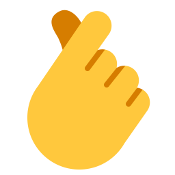 Hand With Index Finger And Thumb Crossed Flat Default icon