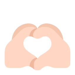 Heart Hands Flat Light icon