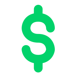 Heavy Dollar Sign Flat icon