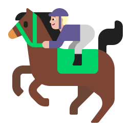 Horse Racing Flat Medium Light icon