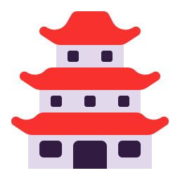 Japanese Castle Flat icon