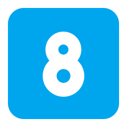 Keycap 8 Flat icon