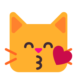 Kissing Cat Flat icon