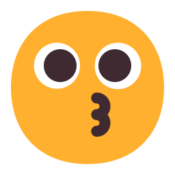 Kissing Face Flat icon
