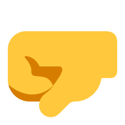 Left Facing Fist Flat Default icon