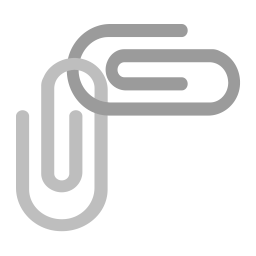 Linked Paperclips Flat icon